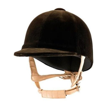 Champion CPX Supreme Velvet Riding Hat - Brown - Equisafety