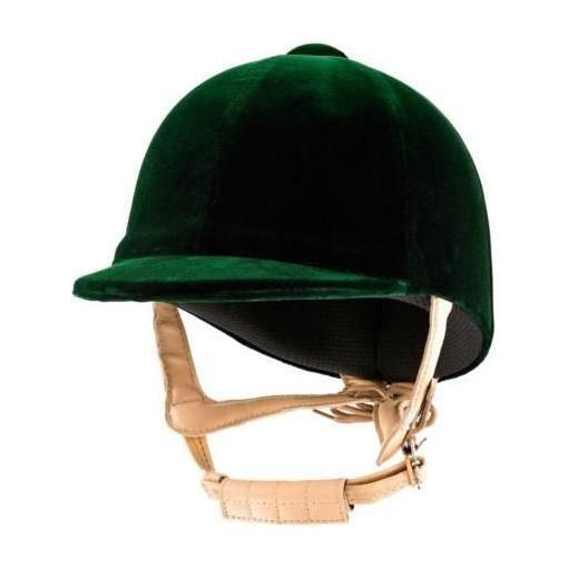 Champion CPX Supreme Velvet Riding Hat - Green - Equisafety