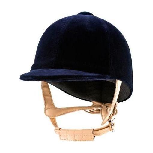 Champion CPX Supreme Velvet Riding Hat - Navy - Equisafety
