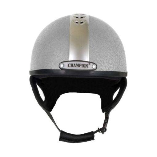 Champion Ventair Deluxe Jockey Helmet Silver/Silver - Equisafety