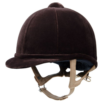 Charles Owen Fian Velvet Riding Hat - Brown - Equisafety