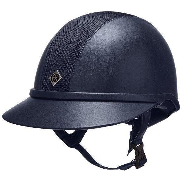 Charles Owen Leather Look SP8 Plus - Riding Hat - Navy - Equisafety