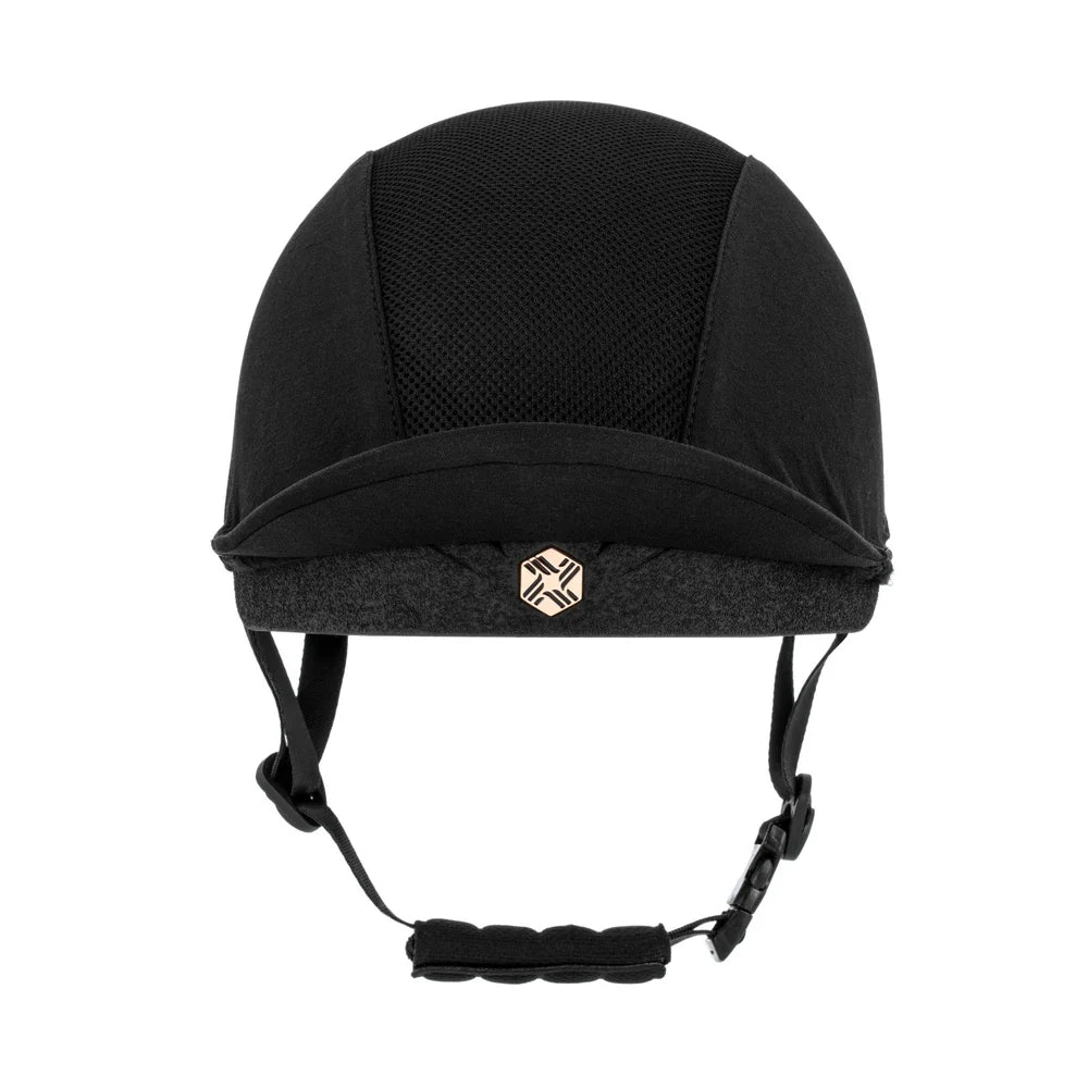 Charles Owen Phoenix Jockey Skull Riding Hat with MIPS - Silver Badge - Equisafety