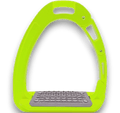 Equisafety Caballus Safety Stirrups with Double Arm Action - Hi Vis Yellow - Equisafety