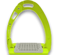 Equisafety Caballus Safety Stirrups with Double Arm Action - Hi Vis Yellow - Equisafety