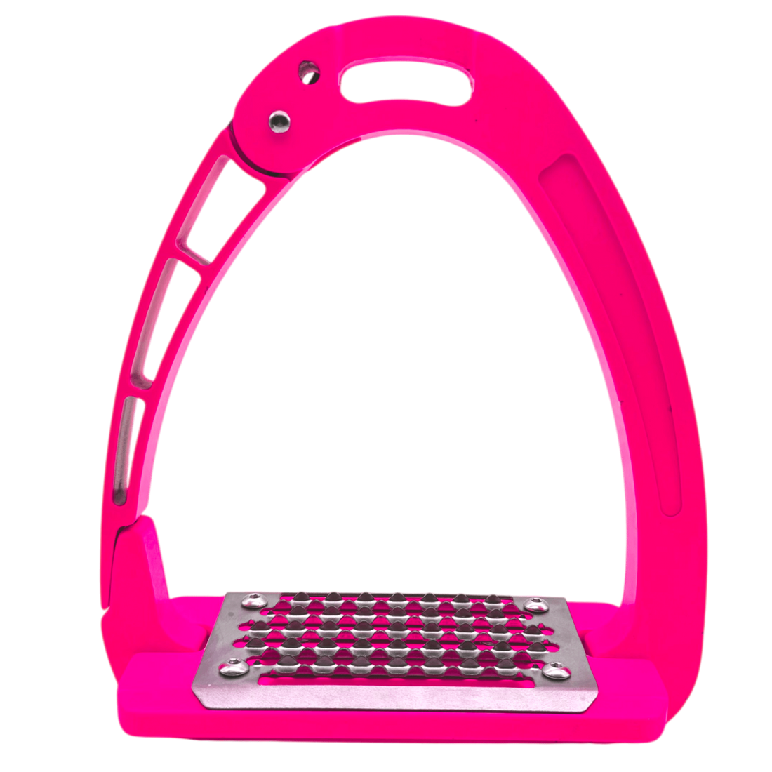 Equisafety Caballus Safety Stirrups with Single Arm Action - HI - VIS YELLOW - Equisafety