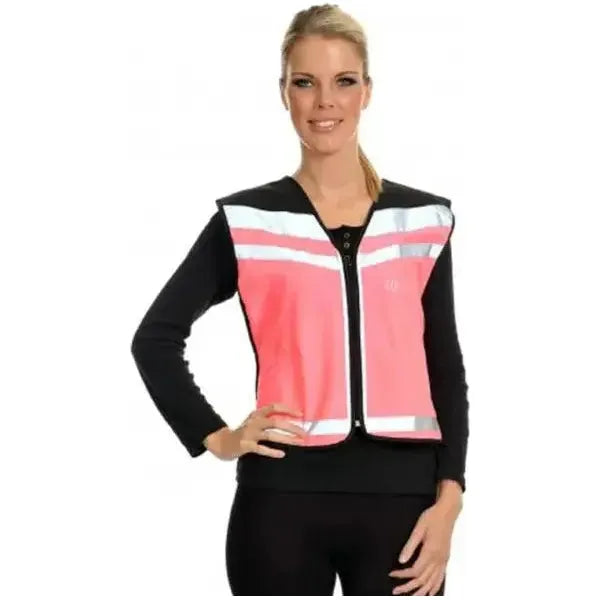 Equisafety Hi Vis Waistcoat Pink - PLEASE PASS WIDE & SLOWLY - Equisafety