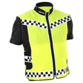 Equisafety POLITE Think Bike Hi Vis Waistcoat BLUE CHECKERED TAPE - Equisafety