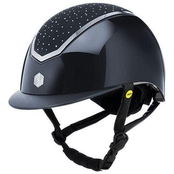 EQX Kylo Crystal with MIPS - Black Gloss/Silver - Equisafety