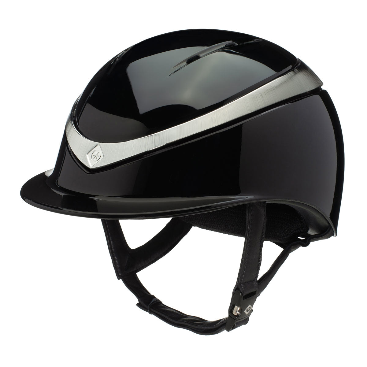 Charles Owen HALO Riding Hat Black Platinum Gloss