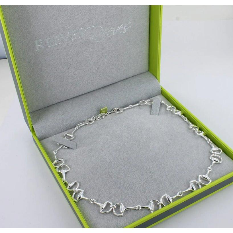 Reeves and Reeves Classic large sterling silver snaffle necklace - Equisafety