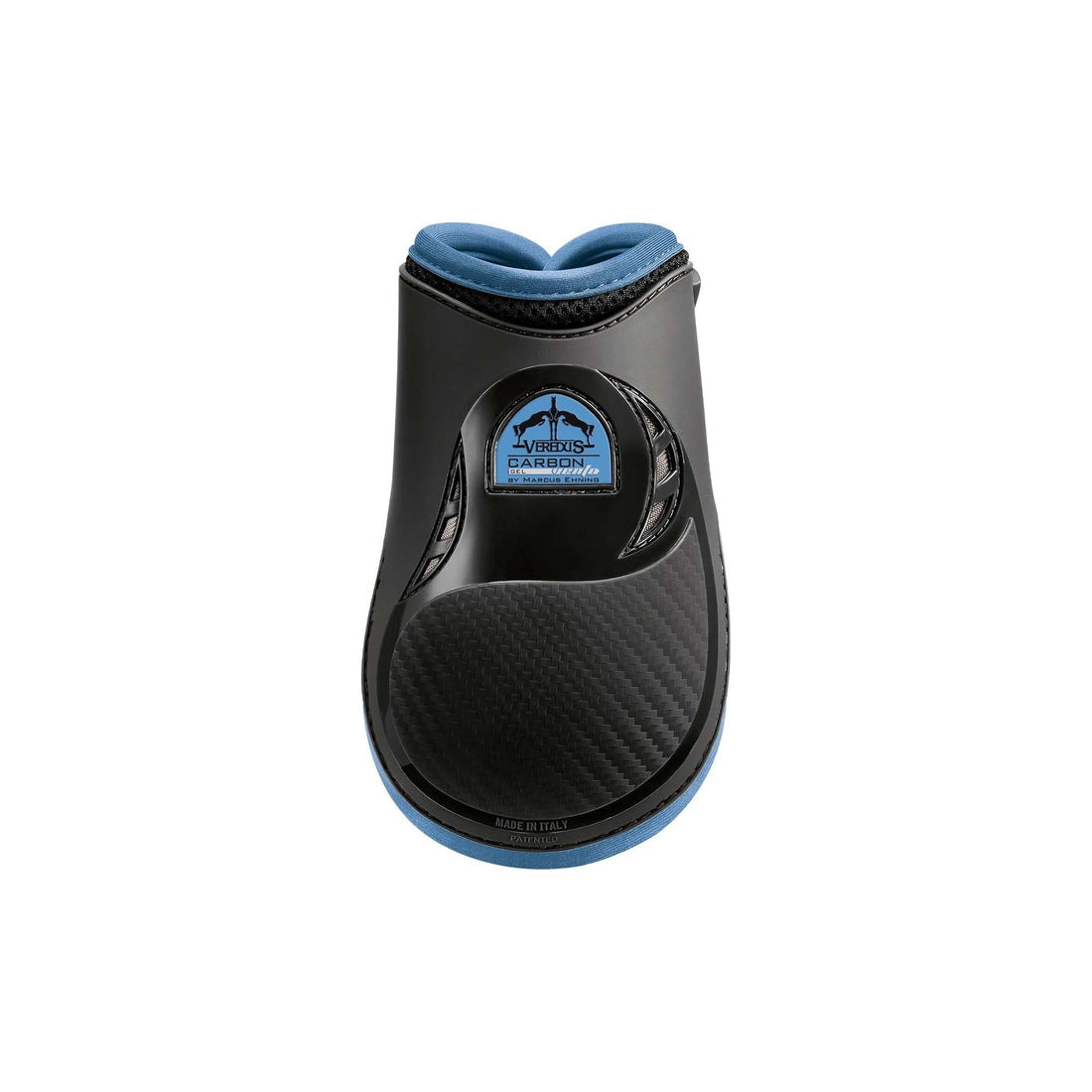 Veredus Carbon Gel Vento Rear Leg Fetlock Boot - Double Ventilation - Black/Light Blue - Equisafety