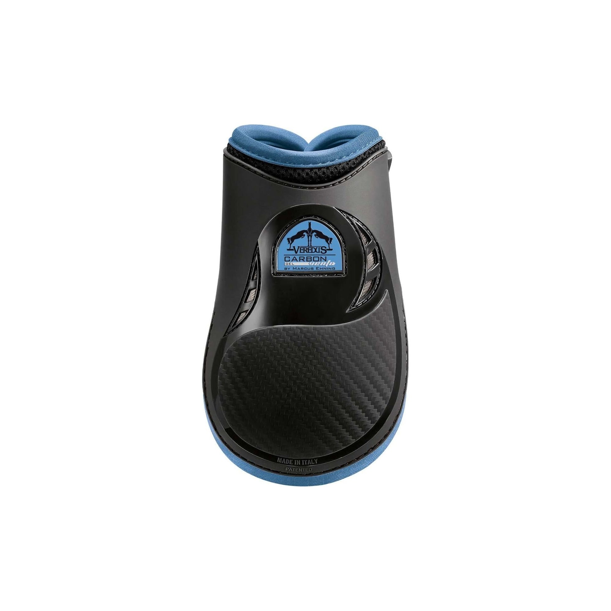 Veredus Carbon Gel Vento Rear Leg Fetlock Boot - Double Ventilation - Black/Light Blue - Equisafety