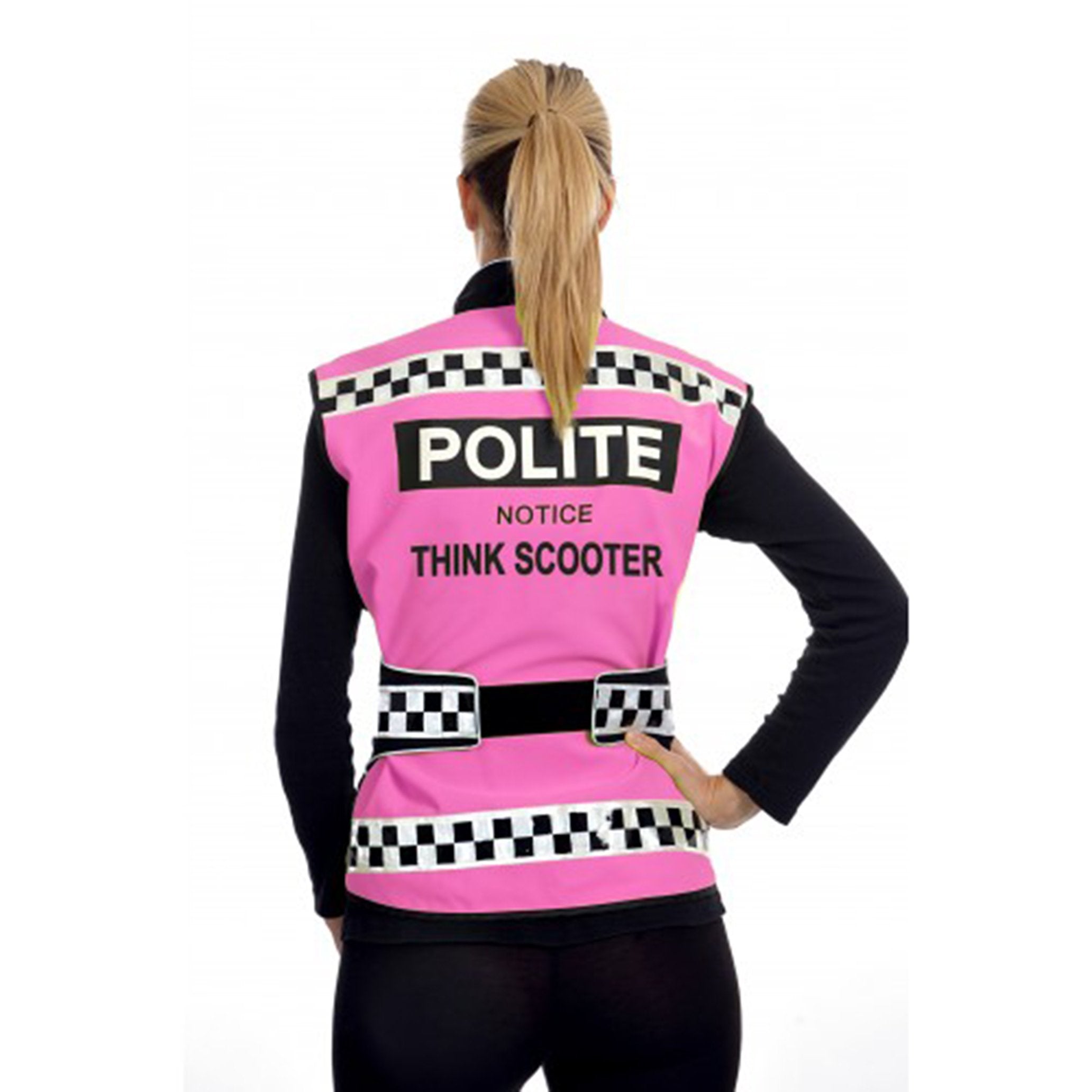 Equisafety POLITE Think Scooter Hi Vis Waistcoat - PINK