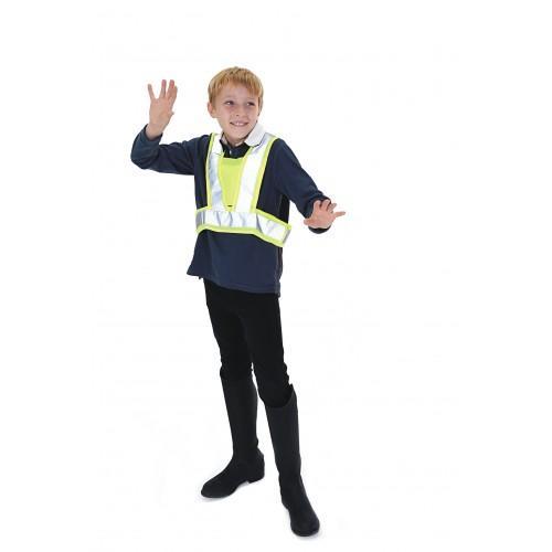 Equisafety CHILD Reflective Hi Vis Adjustable Body Harness - Yellow 