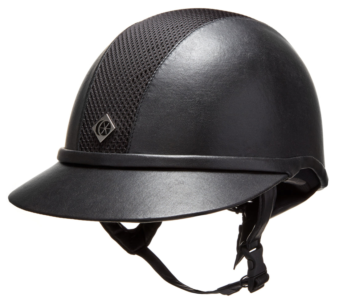Charles Owen Leather Look SP8 Plus - Riding Hat - Black 