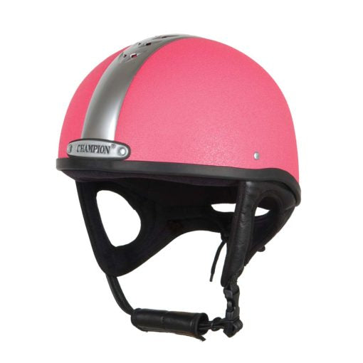 Champion Ventair Deluxe Jockey Helmet Pink/Silver
