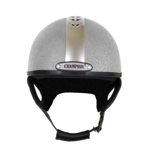 Champion Ventair Deluxe Jockey Riding Hat - Silver/Silver