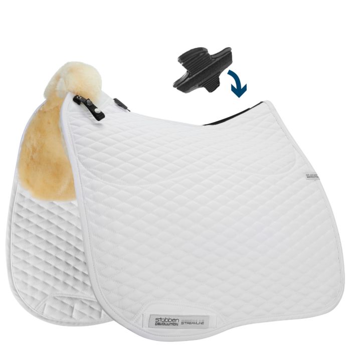 stubben - Streamline Lambswool Dressage Pad-white