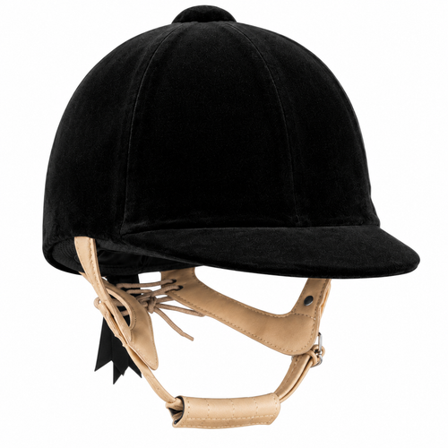 velvet black riding hat