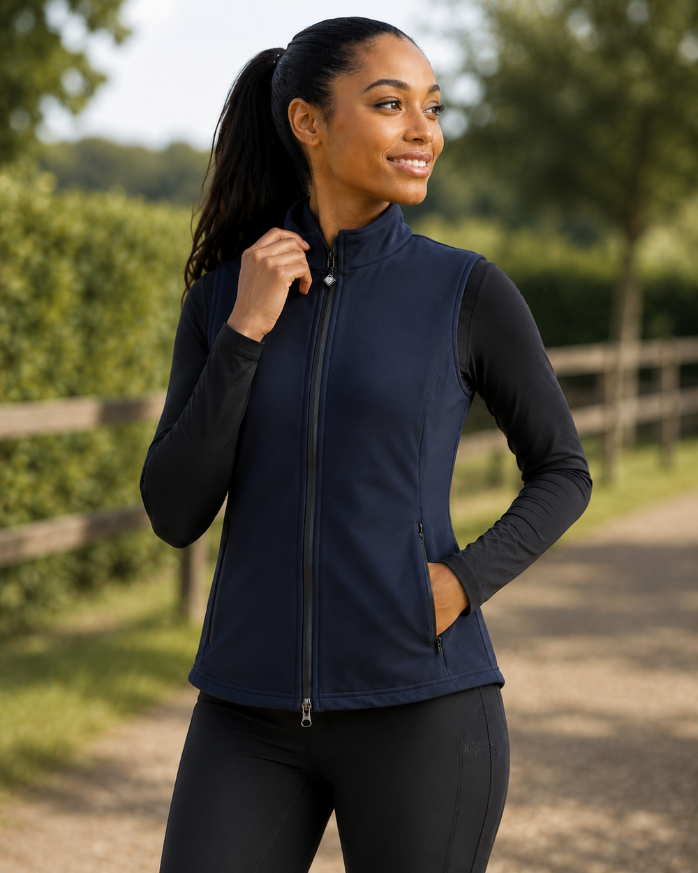 Charles Owen Eclipse Back Protector - Navy - Equisafety