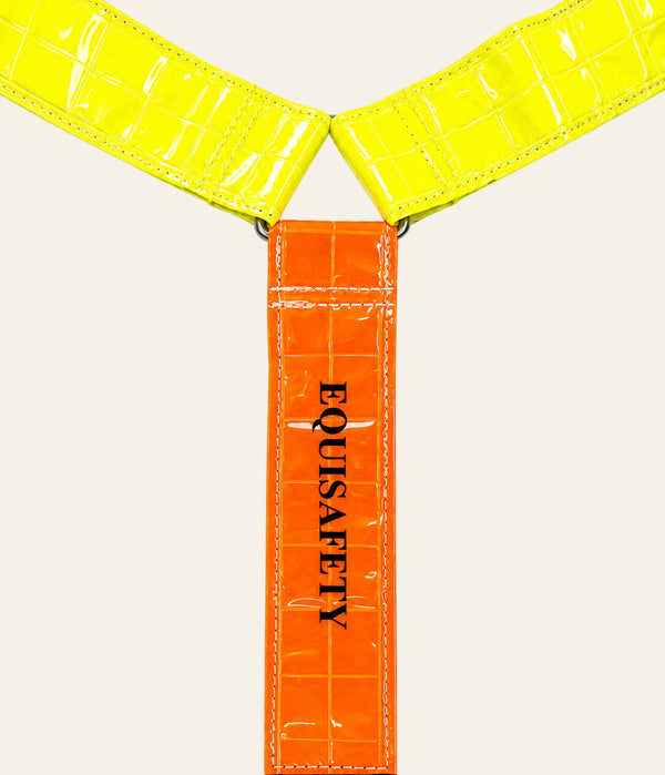 Equisafety Multi Coloured Hi Vis Neck Band -Yellow/Pink