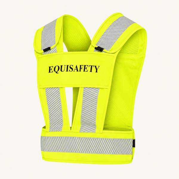 Adjustable Reflective Harness with pocket - Hi Vis Yellow