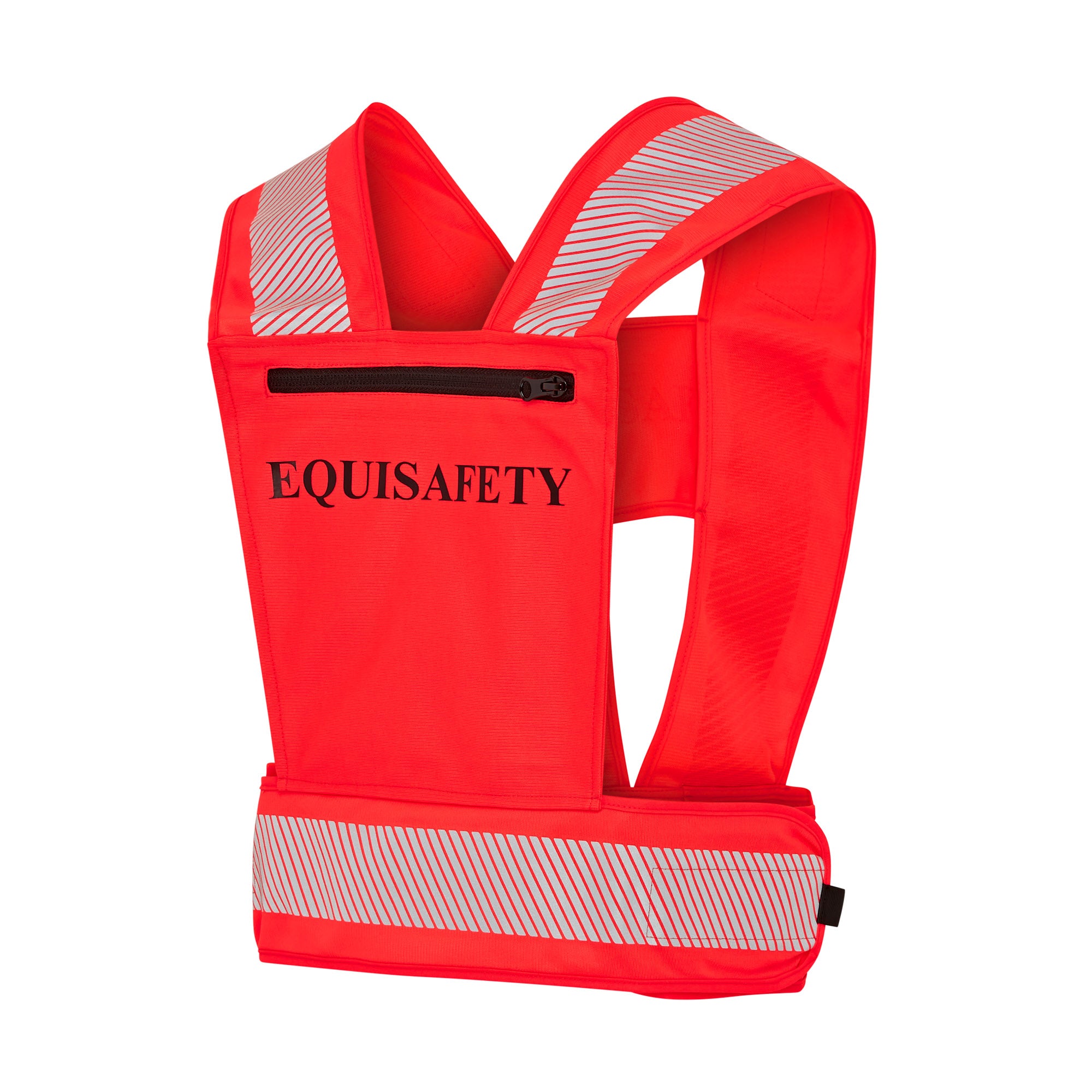 Adjustable Reflective Harness with pocket - RED
