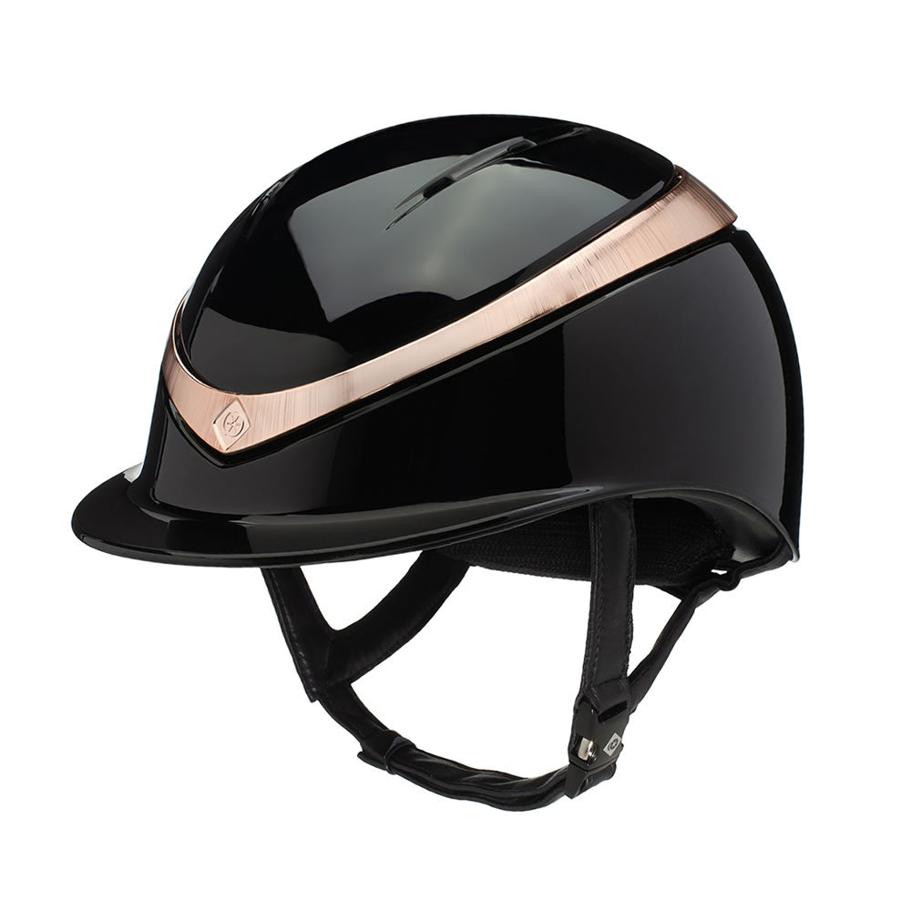 Charles Owen HALO Luxe - Riding Hat - Black/Rose Gold