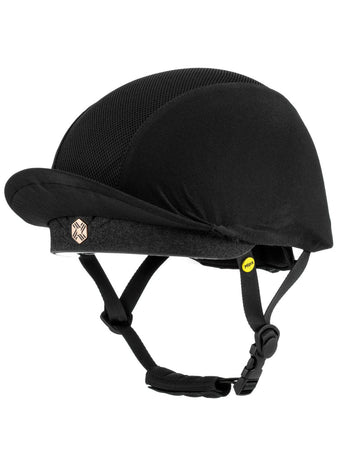 Charles Owen Phoenix Jockey Skull Riding Hat with MIPS - Rose Gold Badge