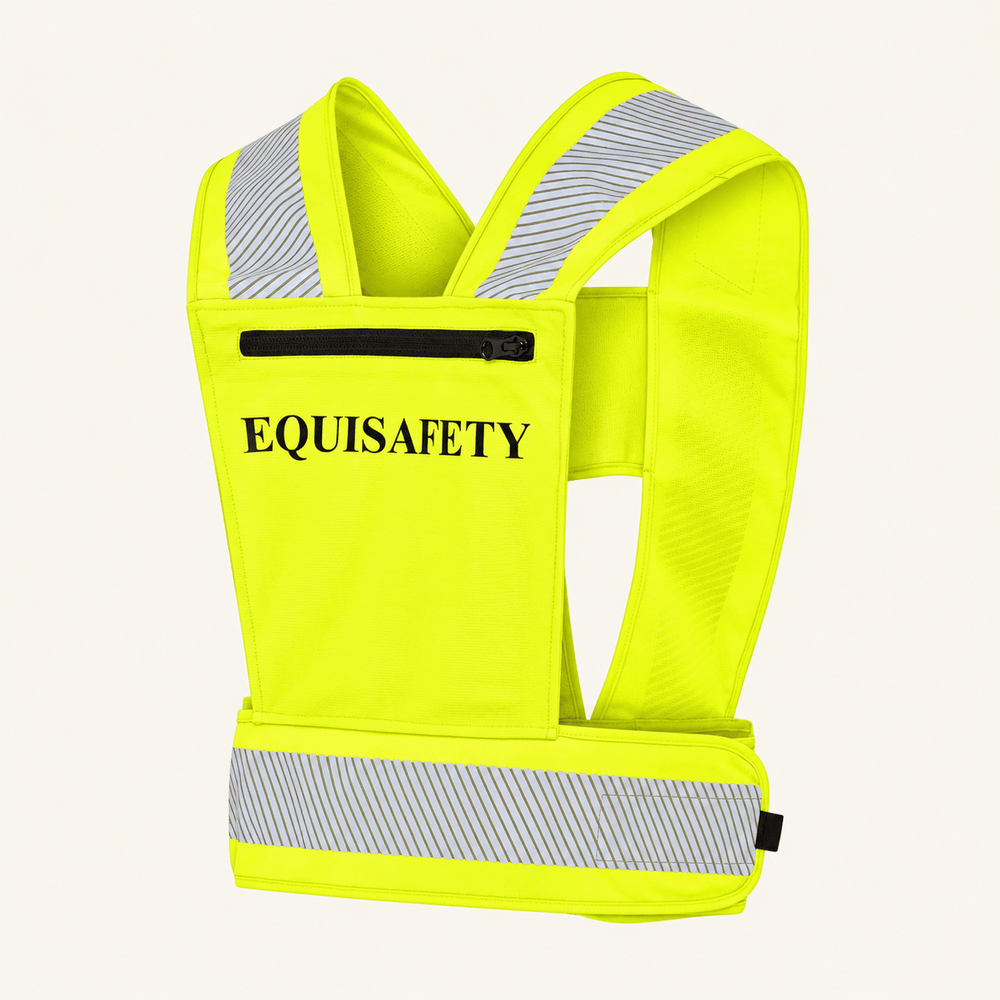 Adjustable Reflective Harness with pocket - Hi Vis Yellow - Equisafety