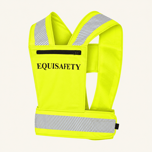 Adjustable Reflective Harness with pocket - Hi Vis Yellow - Equisafety