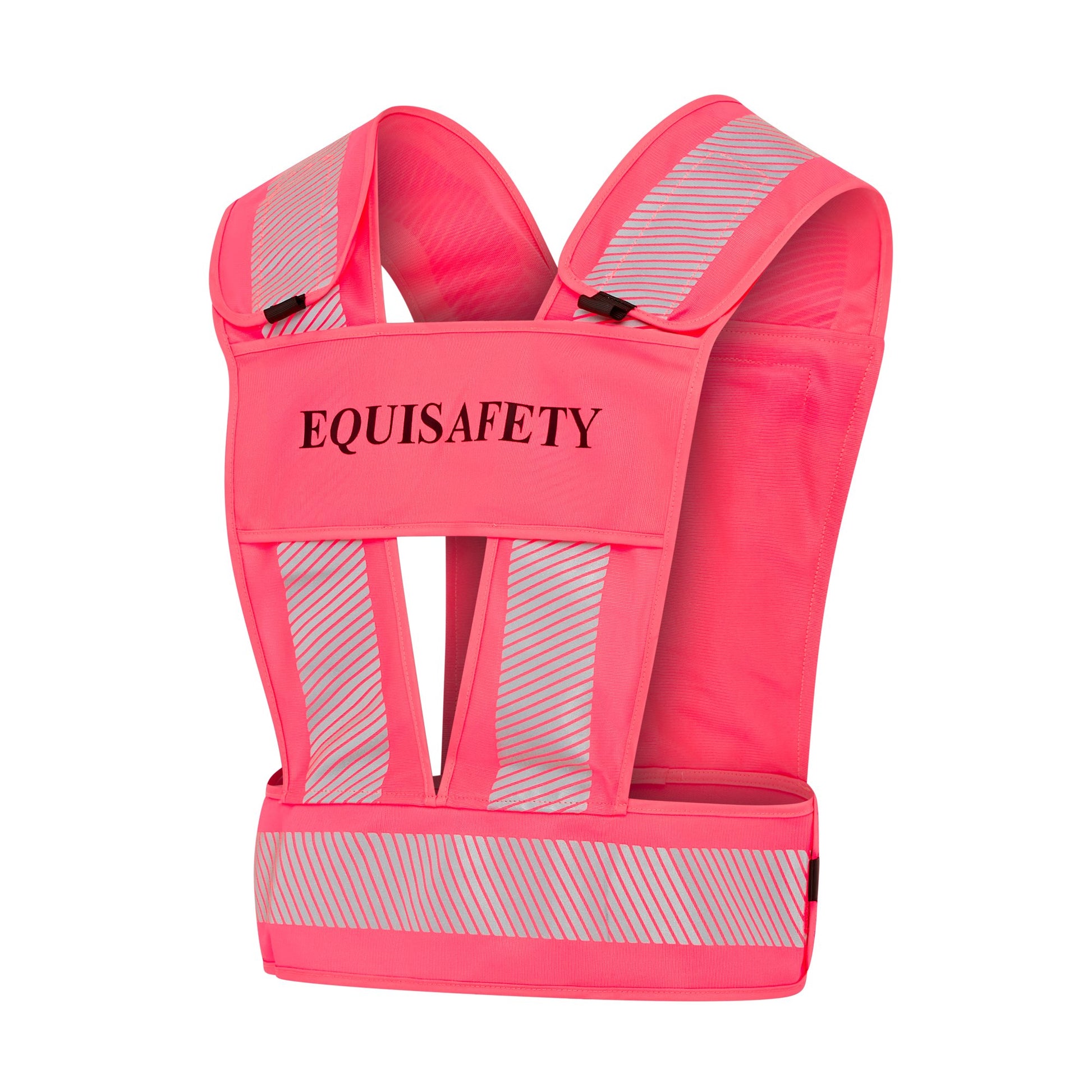 Adjustable Reflective Harness with pocket - PINK - Equisafety