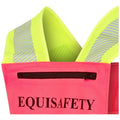 Adjustable Reflective Harness with pocket - PINK/YELLOW - Equisafety