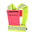 Adjustable Reflective Harness with pocket - PINK/YELLOW - Equisafety