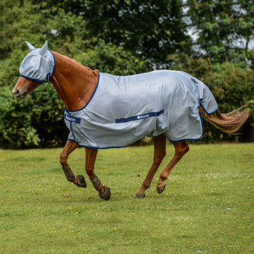 Bucas Buzz Off Classic Cut Fly Rug - Horse - Blue - Equisafety