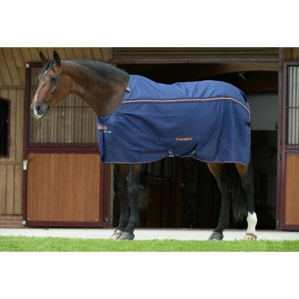 Bucas Therapy Cooler Rug Big Neck - Navy/Orange - Equisafety