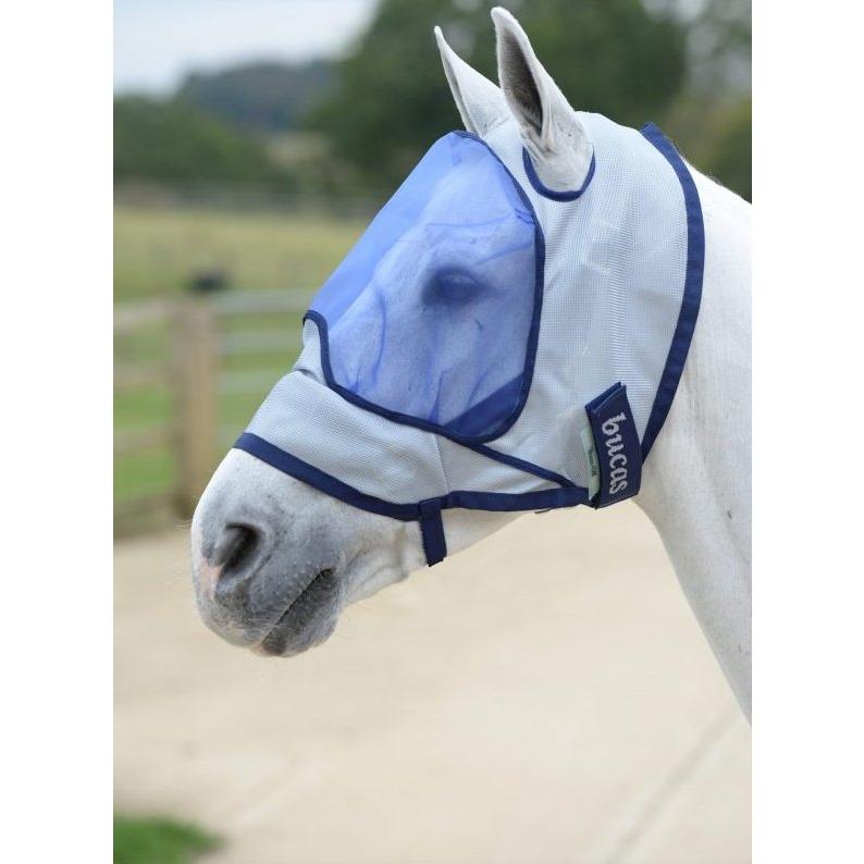 Buzz - Off De Luxe Fly Mask - With Ears Blue - Equisafety