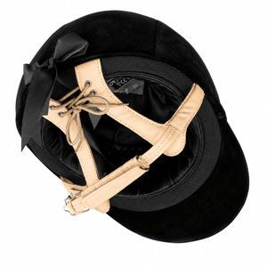 Champion CPX Showmaster Velvet Peaked Helmet - Black - Equisafety
