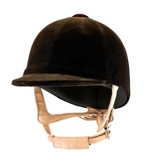 Champion CPX Supreme Velvet Riding Hat - Brown - Equisafety