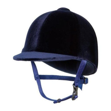 Champion CPX3000 Adult Velvet Riding Hat - Navy - Equisafety