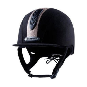 Champion Junior X - Air Dazzle Plus - Riding Hat - Black/Rose Gold - Equisafety