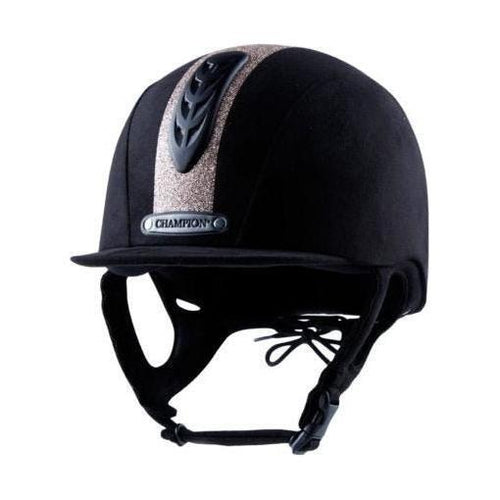 Champion Junior X - Air Dazzle Plus - Riding Hat - Black/Rose Gold - Equisafety