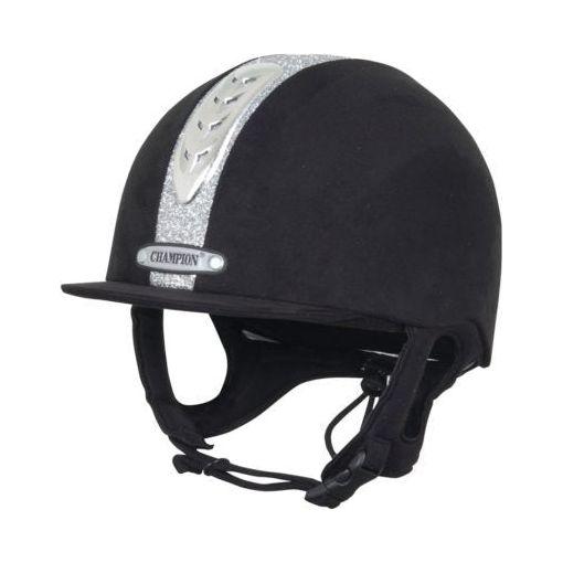 Champion Junior X - Air Dazzle Plus - Riding Hat - Black/Silver - Equisafety