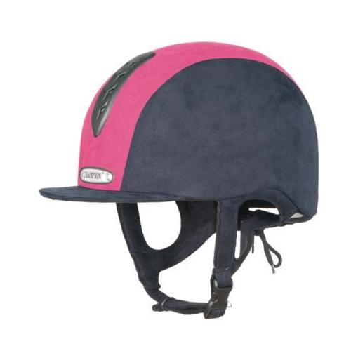 Champion Junior X - Air Plus - Riding Hat - Navy/Hot Pink - Equisafety