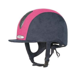 Champion Junior X - Air Plus - Riding Hat - Navy/Hot Pink - Equisafety