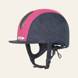 Champion Junior X - Air Plus - Riding Hat - Navy/Hot Pink - Equisafety