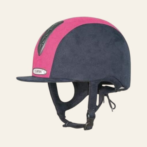 Champion Junior X - Air Plus - Riding Hat - Navy/Hot Pink - Equisafety