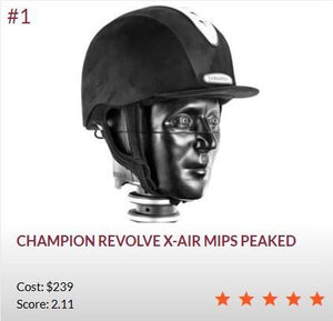 Equisafety champion revolve mips ventair peaked riding hat black