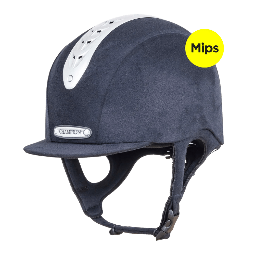 Champion Revolve X-Air MIPS Peaked Riding Hat - Navy - Equisafety